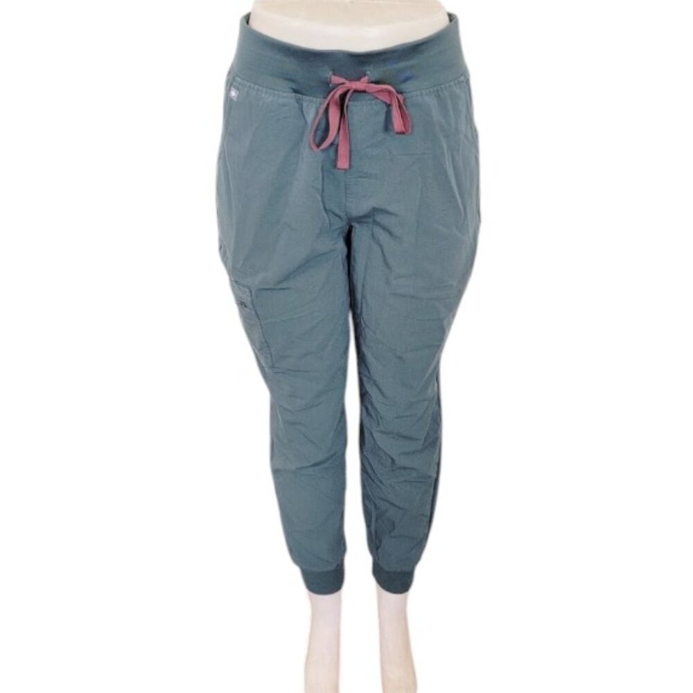 Figs Women's Marine Green Zamora 2.0 Drawstring Casual Jogger Scrub Pants Sz M